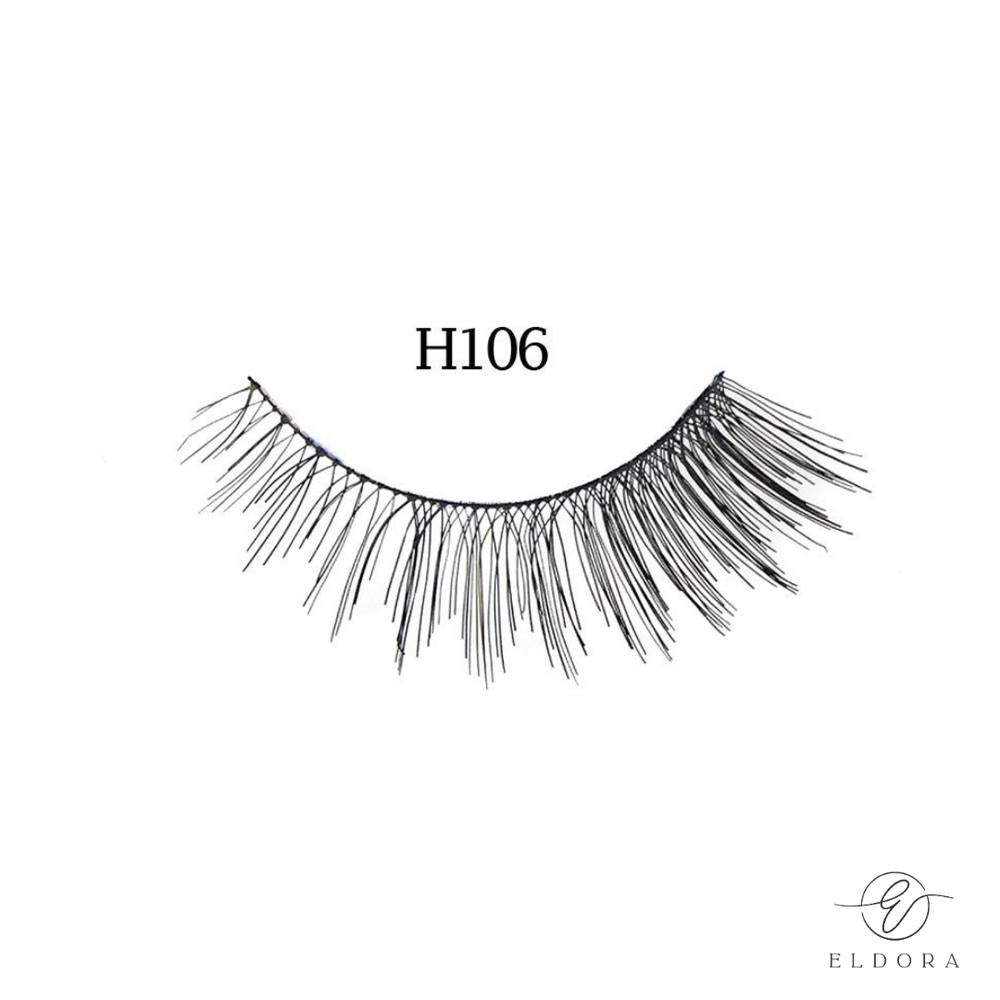 Eldora H106 Human Hair False Lashes ripset-Backstage Beauty Finland