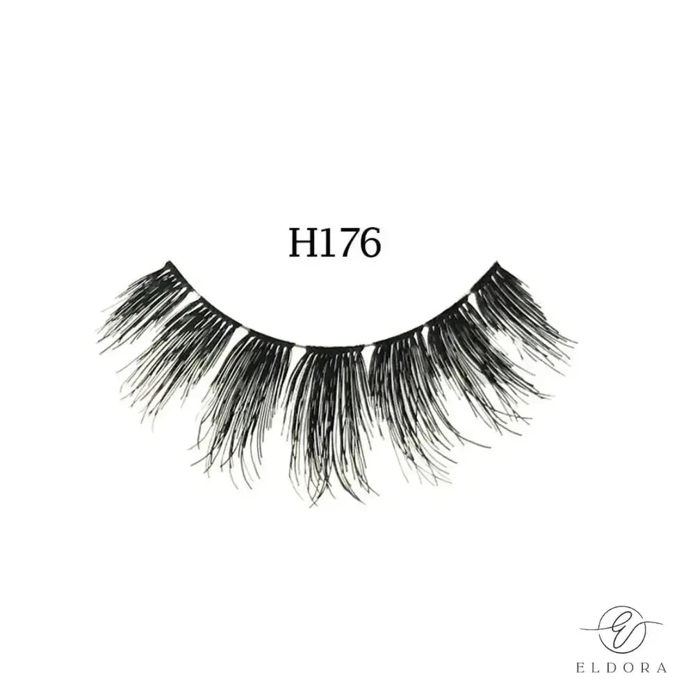 Eldora H176 Human Hair False Lashes ripset-Backstage Beauty Finland