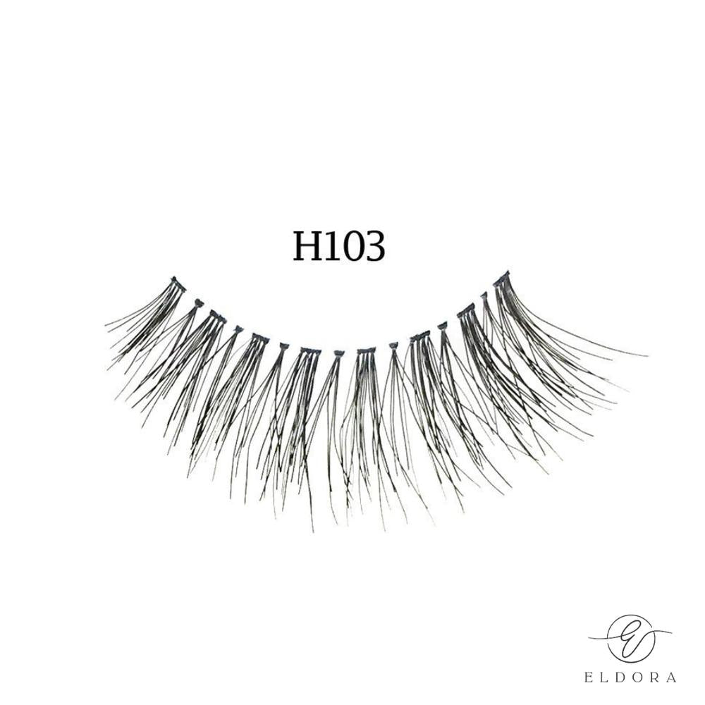 Eldora H103 Human Hair False Lashes ripset-Backstage Beauty Finland
