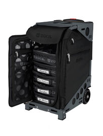 ZÜCA Pro Artist Oxford/Slate meikkipakki pyörillä (musta/harmaa) 32L - Backstage Beauty Finland