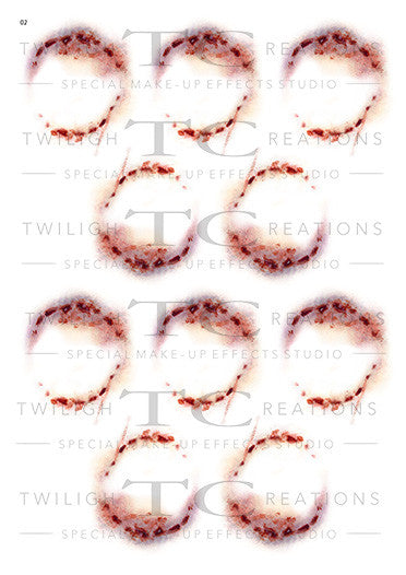 Scars and Sutures A - Tattoo Transfer    