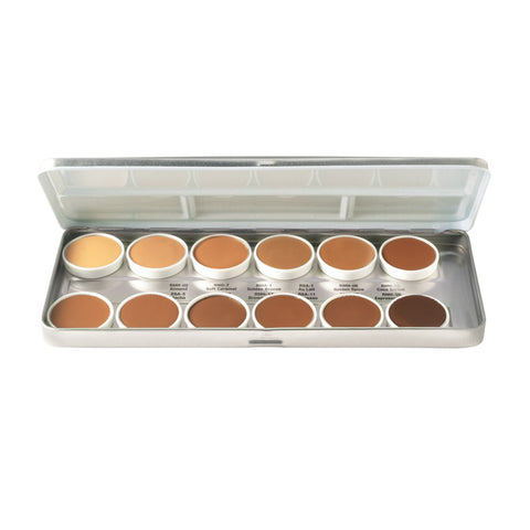 Ben Nye Olive-Brown Matte HD Palette (BFP-12) - Backstage Beauty Finland