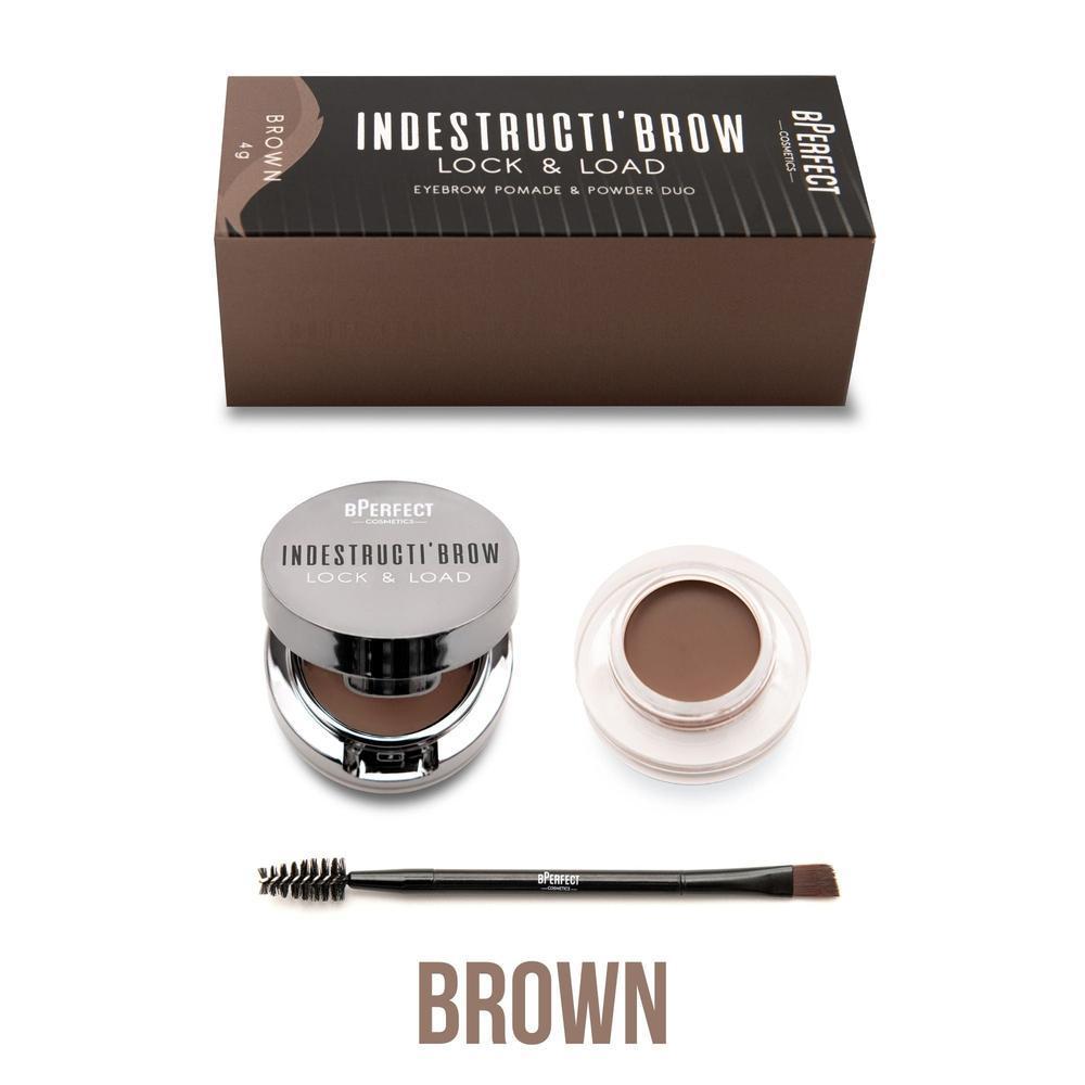 BPerfect INDESTRUCTI’BROW LOCK & LOAD EYEBROW POMADE & POWDER DUO kulmakarvasetti - Backstage Beauty Finland