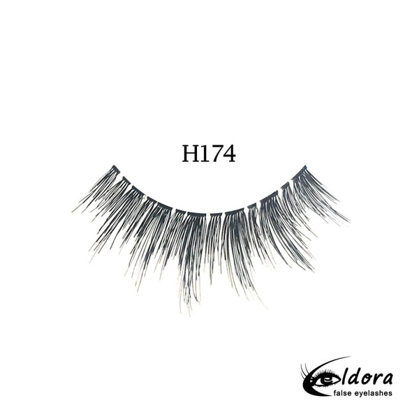 Eldora H174 Human Hair False Lashes ripset