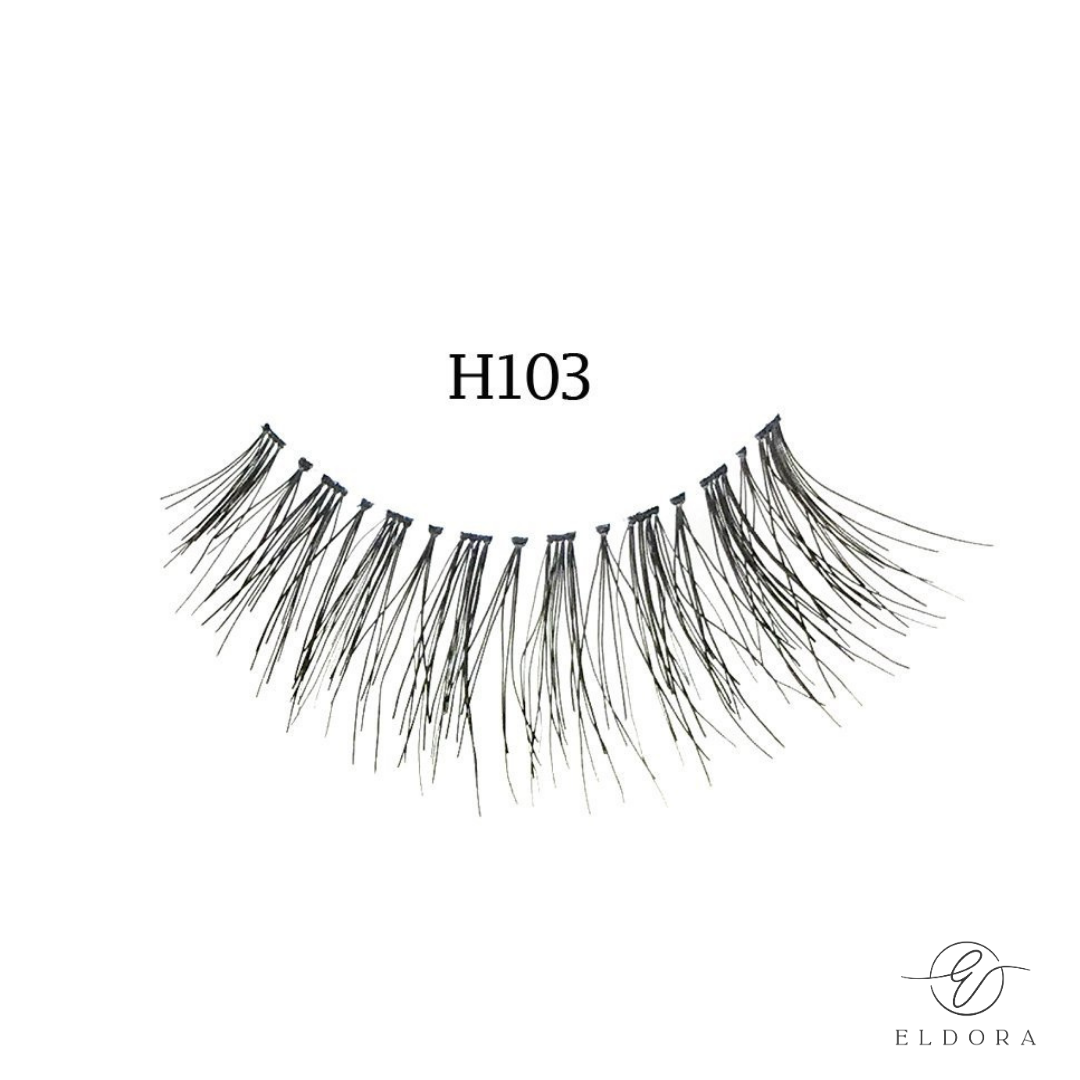 Eldora H103 Human Hair False Lashes ripset