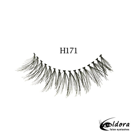 Eldora H171 Human Hair False Lashes ripset