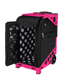 ZÜCA Pro Artist Oxford/Neon Pink meikkipakki pyörillä (musta/neon pinkki) 32L